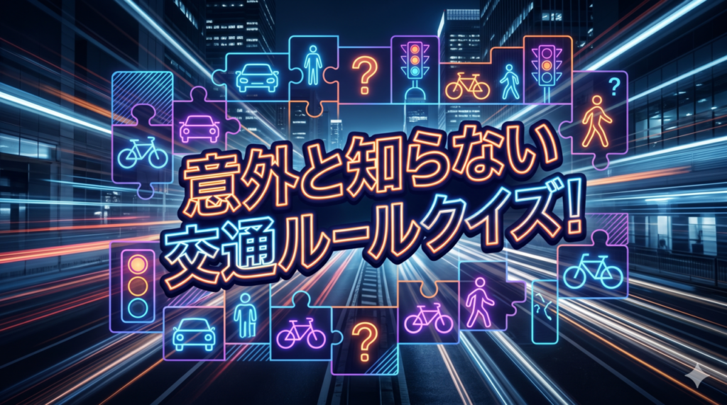 意外と知らない交通ルールクイズ