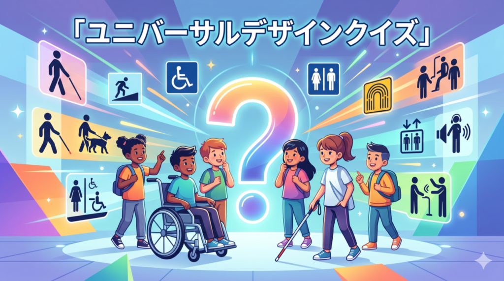 「ユニバーサルデザインクイズ」小学生向け