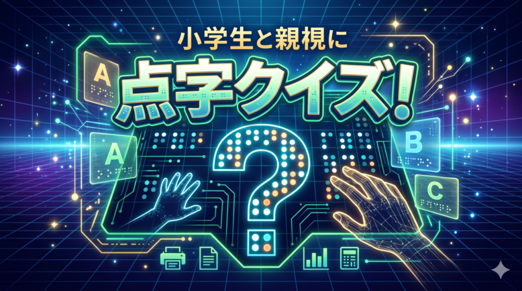 「点字クイズ」小学生・親子向け全30問【点数診断・プリント印刷】3択問題
