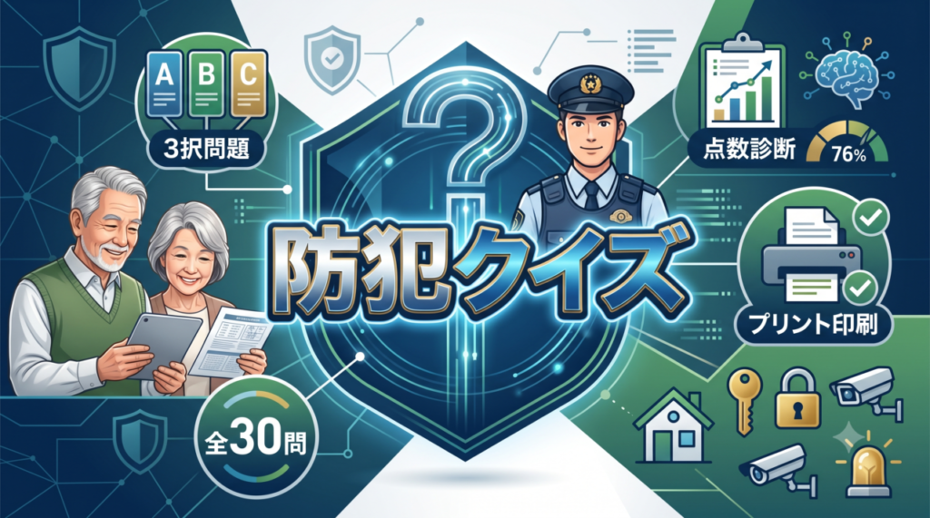 「防犯クイズ」高齢者向け