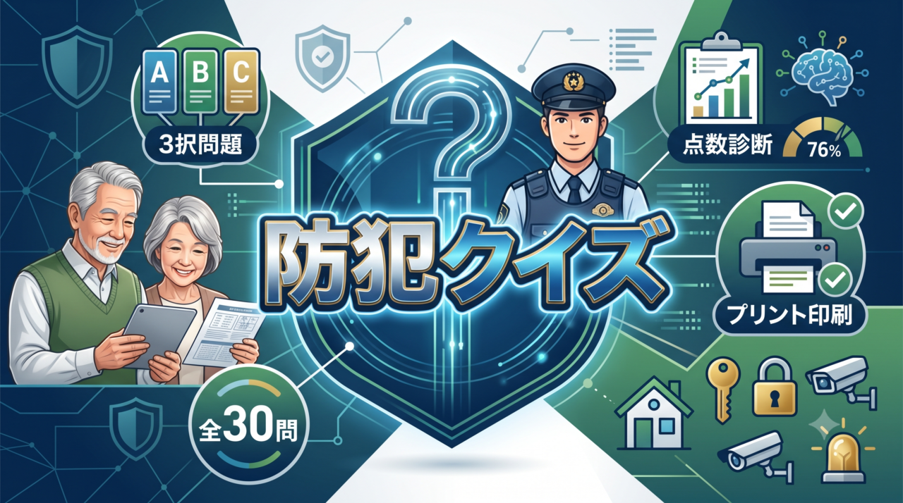 「防犯クイズ」高齢者向け
